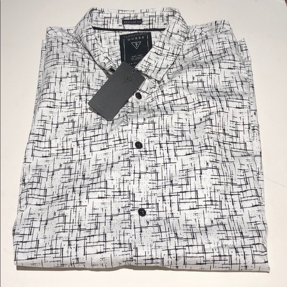 All Mens Sale Guess >> Guess Mans White Black Men S Short Sleeve L Nwt All Mens Sale Guess >> Guess Mans White Black Men S Short Sleeve L Nwt